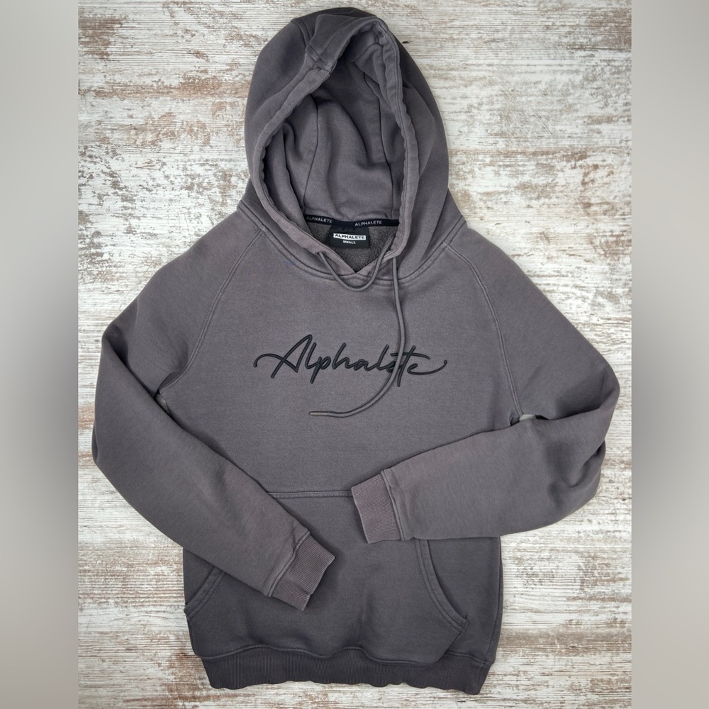 Alphalete Women's Signature Performance Hoodie Small Brown/Gray GUC